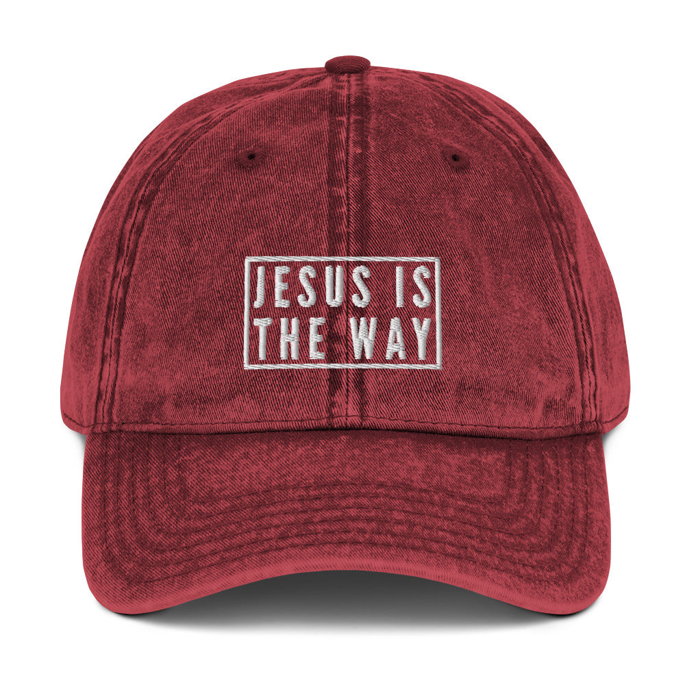 JESUS IS THE WAY Vintage Cotton Twill Cap