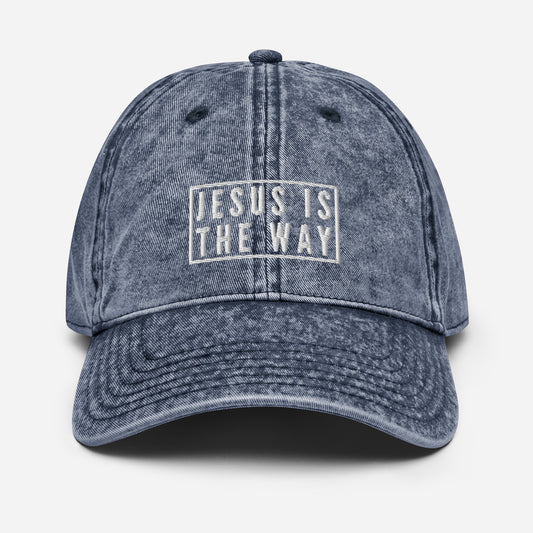 JESUS IS THE WAY Vintage Cotton Twill Cap