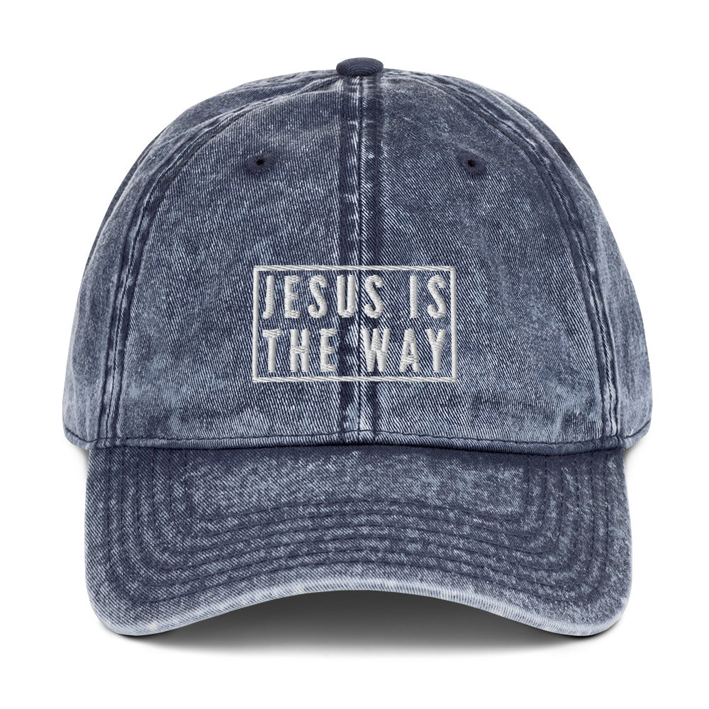 JESUS IS THE WAY Vintage Cotton Twill Cap